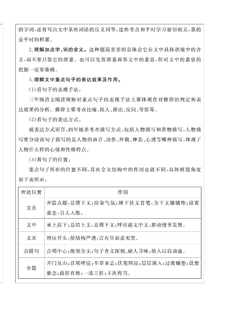 三上语文-阅读与写作《核心素养阅读周周清》打印版