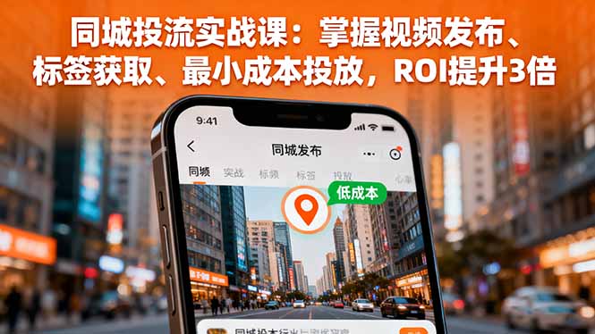 同城投流实战课:掌握视频发布、标签获取、最小成本投放,ROI提升3倍