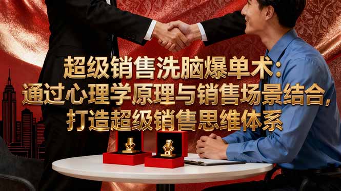 超级销售洗脑爆单术:通过心理学原理与销售场景结合,打造超级销售思维体系