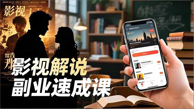 Tk影视解说副业速成课,软件安装、全流程实操、爆款预设,新手两周变现