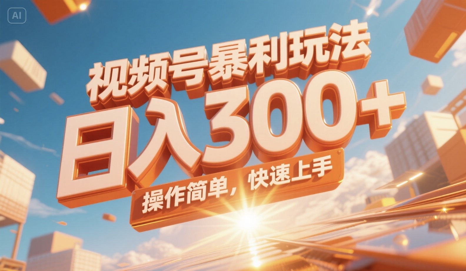 视频号暴利玩法,日入300+,操作简单,快速上手。