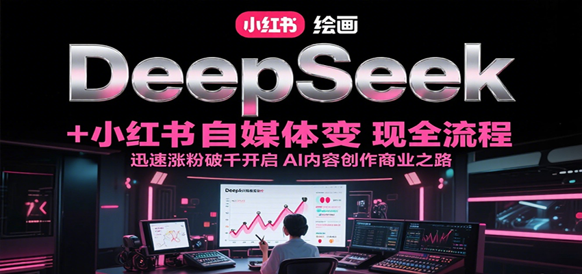 DeepSeek绘画+小红书自媒体变现全流程,迅速涨粉破千开启AI内容创作商业之路