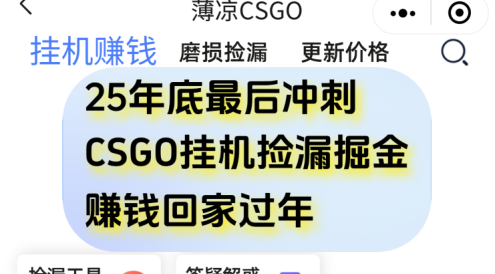 用CSGO游戏挂机捡漏掘金赚钱掘金,一部手机轻松日入500+
