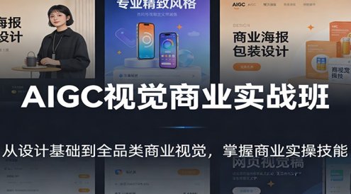 AIGC视觉商业实战班:从设计基础到全品类商业视觉,掌握商业实操技能
