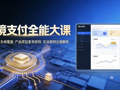 跨境支付全能大课，系统理论多维覆盖，产品原型拿来即用，实战案例全面解析