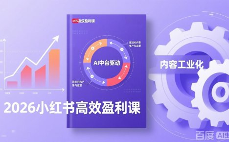 2026小红书高效盈利课,流量双引擎+内容工业化+AI中台驱动,构建可复制的千万级营收模型
