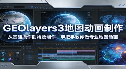 GEOlayers3地图动画制作：从基础操作到特效制作，手把手教你做专业地图动画
