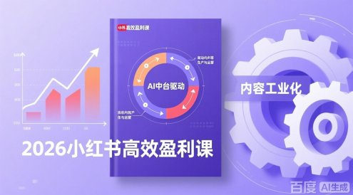 2026小红书高效盈利课，流量双引擎+内容工业化+AI中台驱动，构建可复制的千万级营收模型