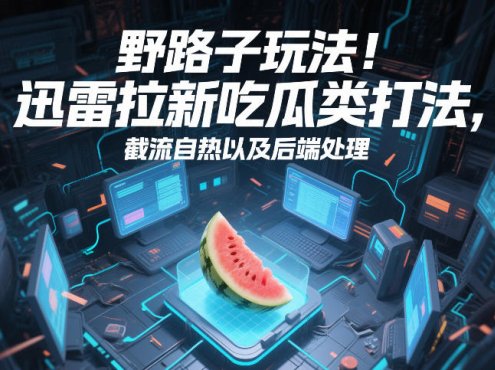 野路子玩法！迅雷拉新吃瓜类打法，截流自热以及后端处理