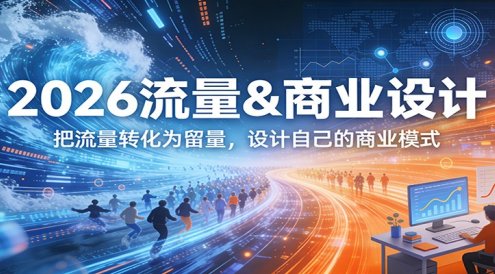 2026流量&商业设计，把流量转化为留量，设计自己的商业模式