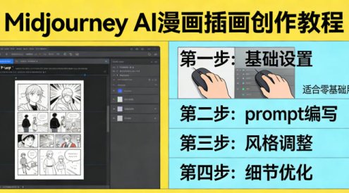 利用Midjourney AI人工智能轻松创作漫画插画教程，零基础创作完整漫画插画