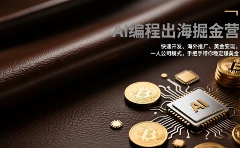 AI编程出海掘金营:快速开发、海外推广、美金变现,一人公司模式,手把手带你稳定赚美金