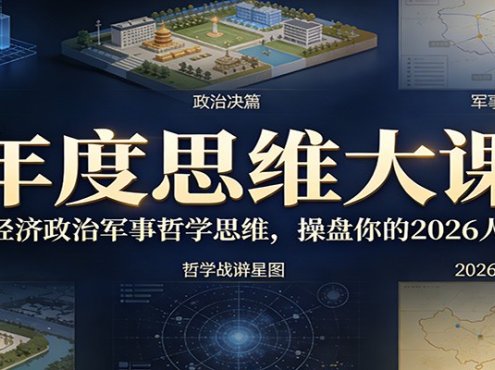 年度思维大课，用经济政治军事哲学思维，操盘你的2026人生