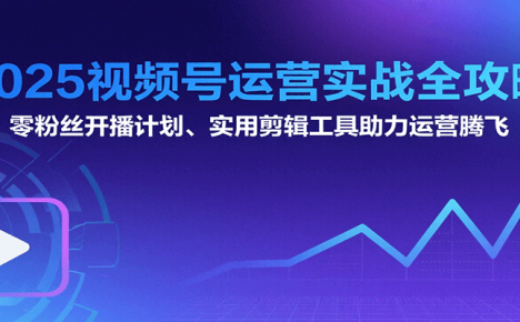 2025视频号运营实战全攻略：零粉丝开播计划、起号到到变现思维逻辑方法