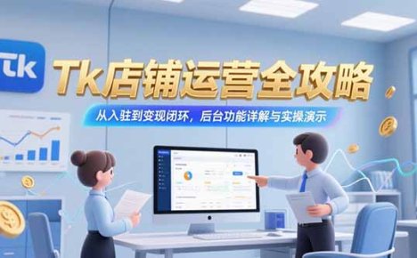 Tk店铺运营全攻略，从入驻到变现闭环，后台功能详解与实操演示